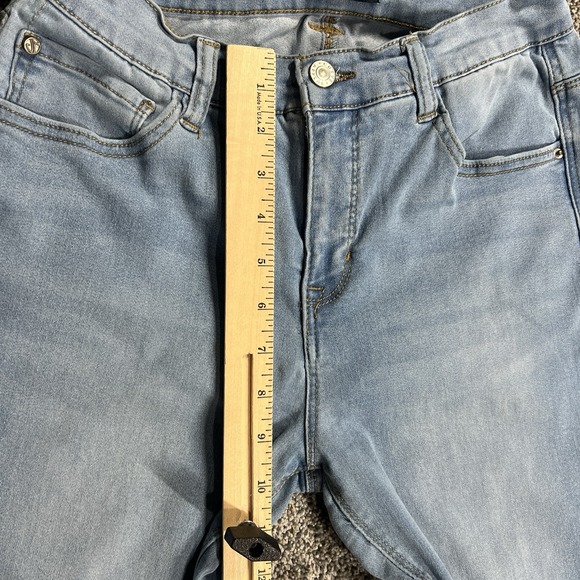 Curve Appeal Jeans Womens 27 Blue Skinny Mid Rise Light Wash Stretch Denim - Picture 10 of 11